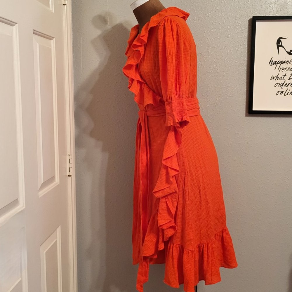 J.Crew Ruffle Wrap Dress - Picture 9 of 13